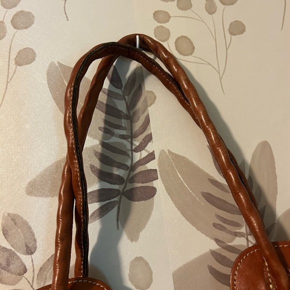 Patricia Nash Lione Large Satchel Shoulder Bag watercolor Floral Leather - Picture 7 of 11